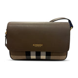 Burberry 'New Hampshire' Leather Shoulder Bag Ebony Brown