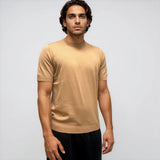 Gran Sasso Cotton Knit T-Shirt in Orange