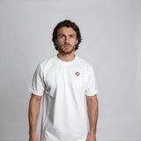 Casablanca Diamond Logo Short Sleeve T‑Shirt in White