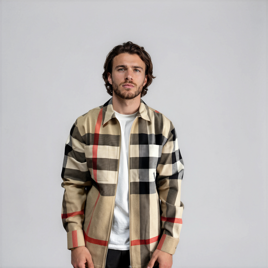 Burberry Clifden Check Overshirt in Archive Beige