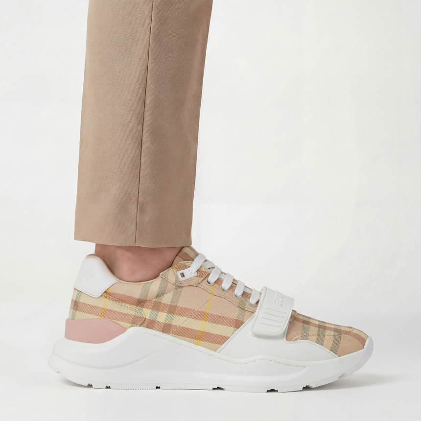 Burberry 'Ramsey Runner' Trainers in Teacup Check