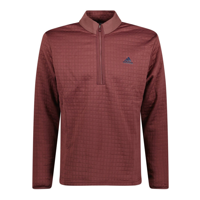 Adidas Dwr Block Golf Quarter Zip Burgundy - Boinclo - Outlet Sale Under Retail