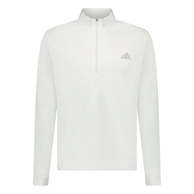 Adidas Elevated Quarter Zip Golf Sweatshirt White - Boinclo - Outlet Sale Under Retail