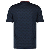 Adidas Jacquard Mock Golf Polo Shirt in Black and Collegiate Navy - Boinclo - Outlet Sale Under Retail
