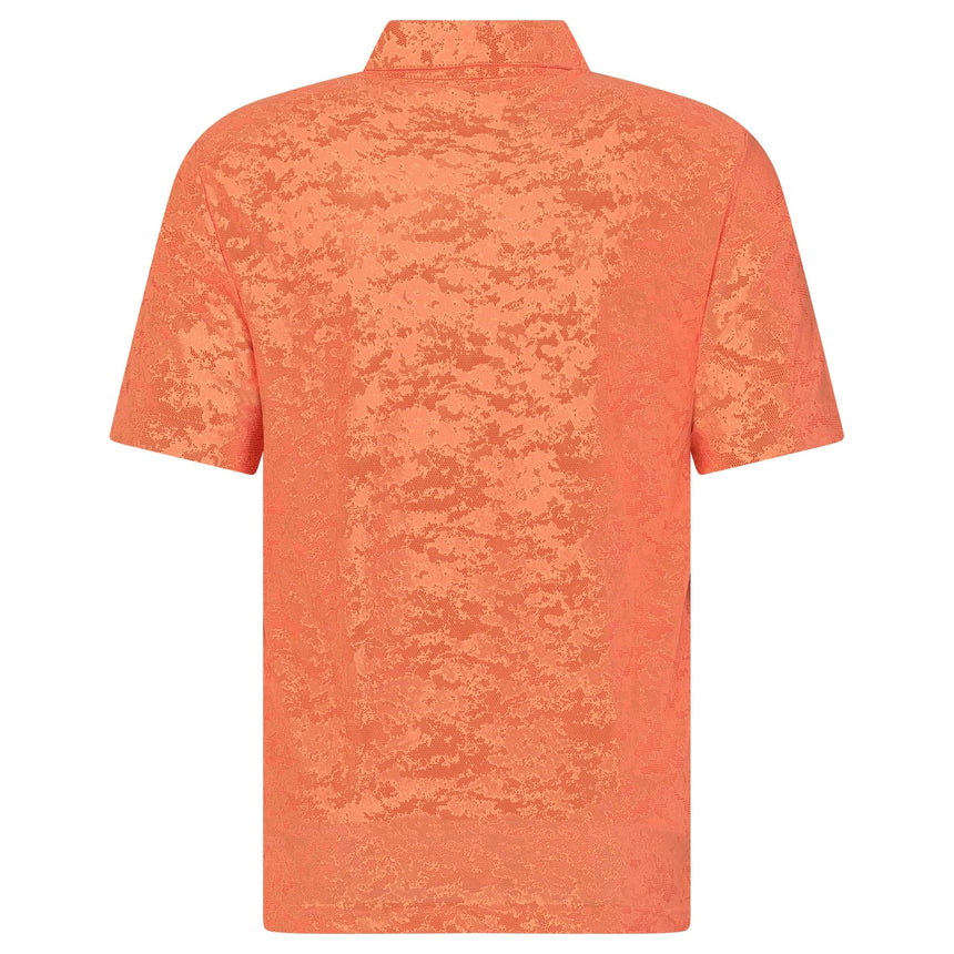 Adidas Textured Jacquard Golf Polo Shirt in Coral Fusion - Boinclo - Outlet Sale Under Retail