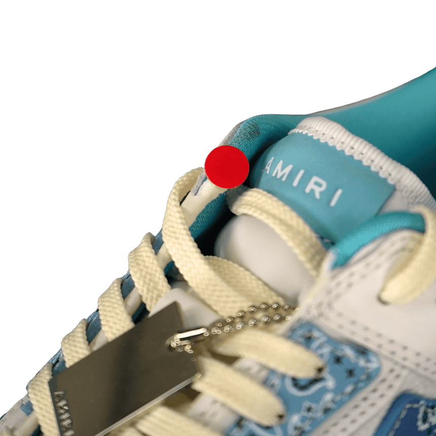 Amiri Skeleton Low Top Bandana Trainers Blue (Defect) - Boinclo - Outlet Sale Under Retail