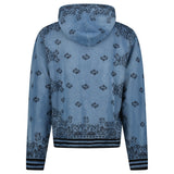 Amiri Bandana Knitted Basketball Hoodie in Blue - Boinclo - Outlet Sale Under Retail