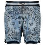 Amiri Bandana Knitted Basketball Shorts in Blue - Boinclo - Outlet Sale Under Retail