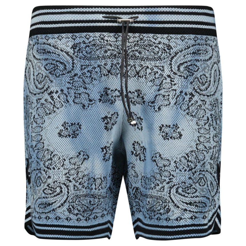 Amiri Bandana Knitted Basketball Shorts in Blue - Boinclo - Outlet Sale Under Retail