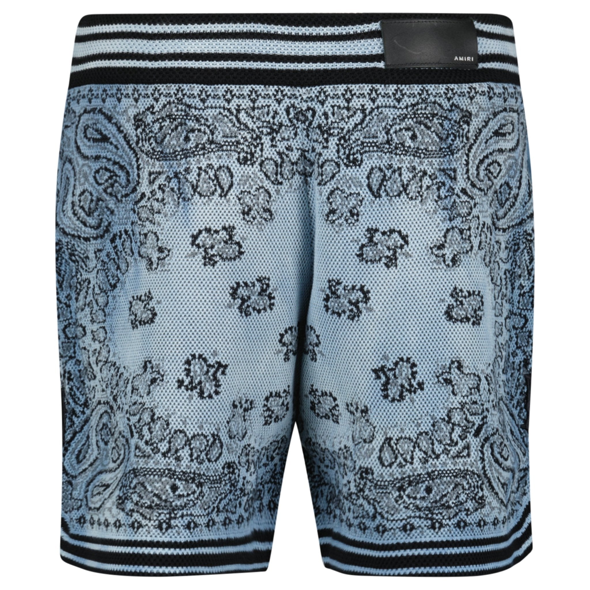 Amiri Bandana Knitted Basketball Shorts in Blue - Outlet Sale