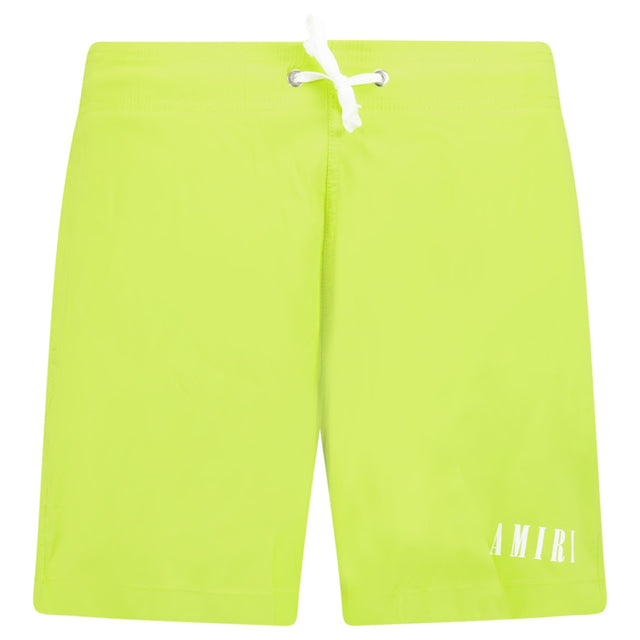 Amiri Core Logo Drawstring Swim Shorts Lime - Boinclo ltd - Outlet Sale Under Retail