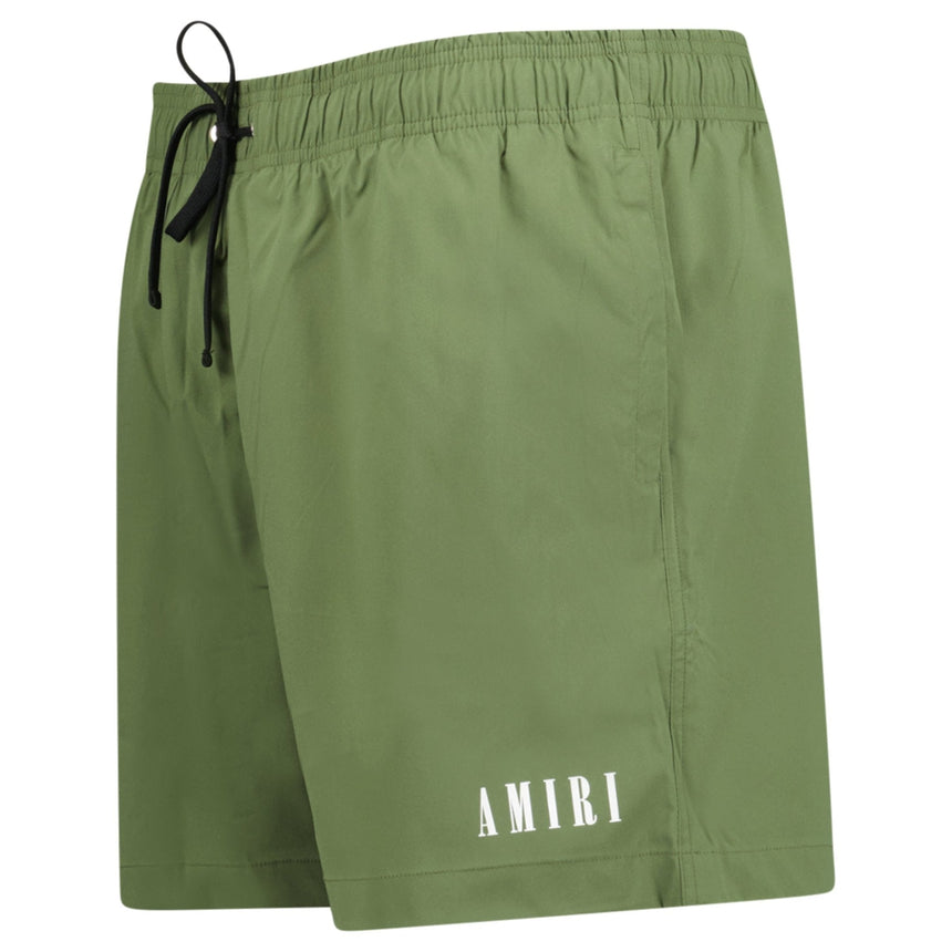 Amiri Core Logo Drawstring Swim Shorts Military Green - Boinclo - Outlet Sale Under Retail