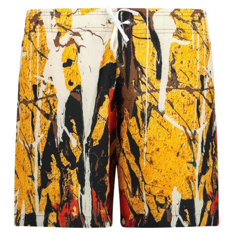 Amiri Paint Drip Drawstring Swim Shorts Yellow - Boinclo ltd - Outlet Sale Under Retail