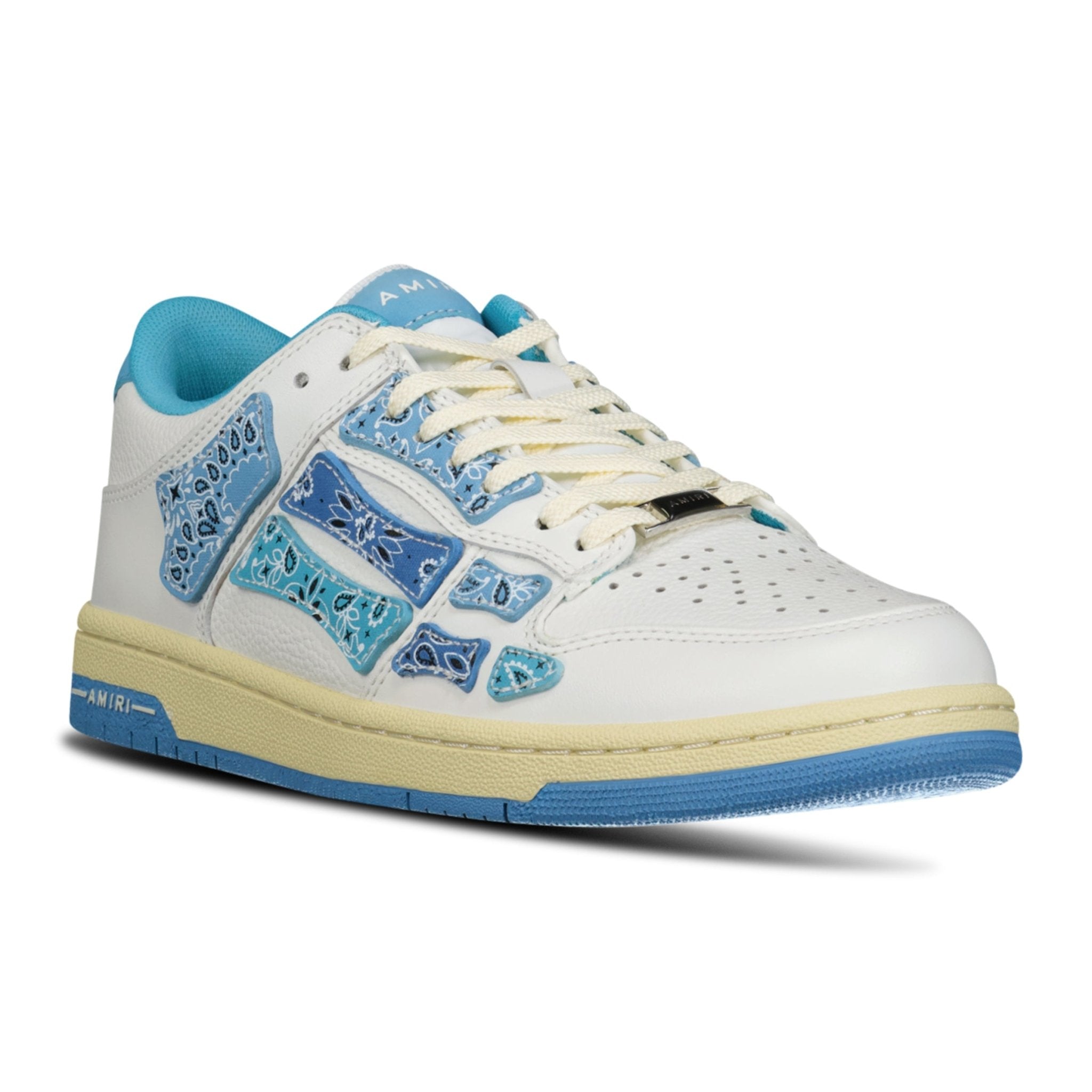 Amiri Skeleton Low Top Bandana Trainers Blue - Outlet Sale