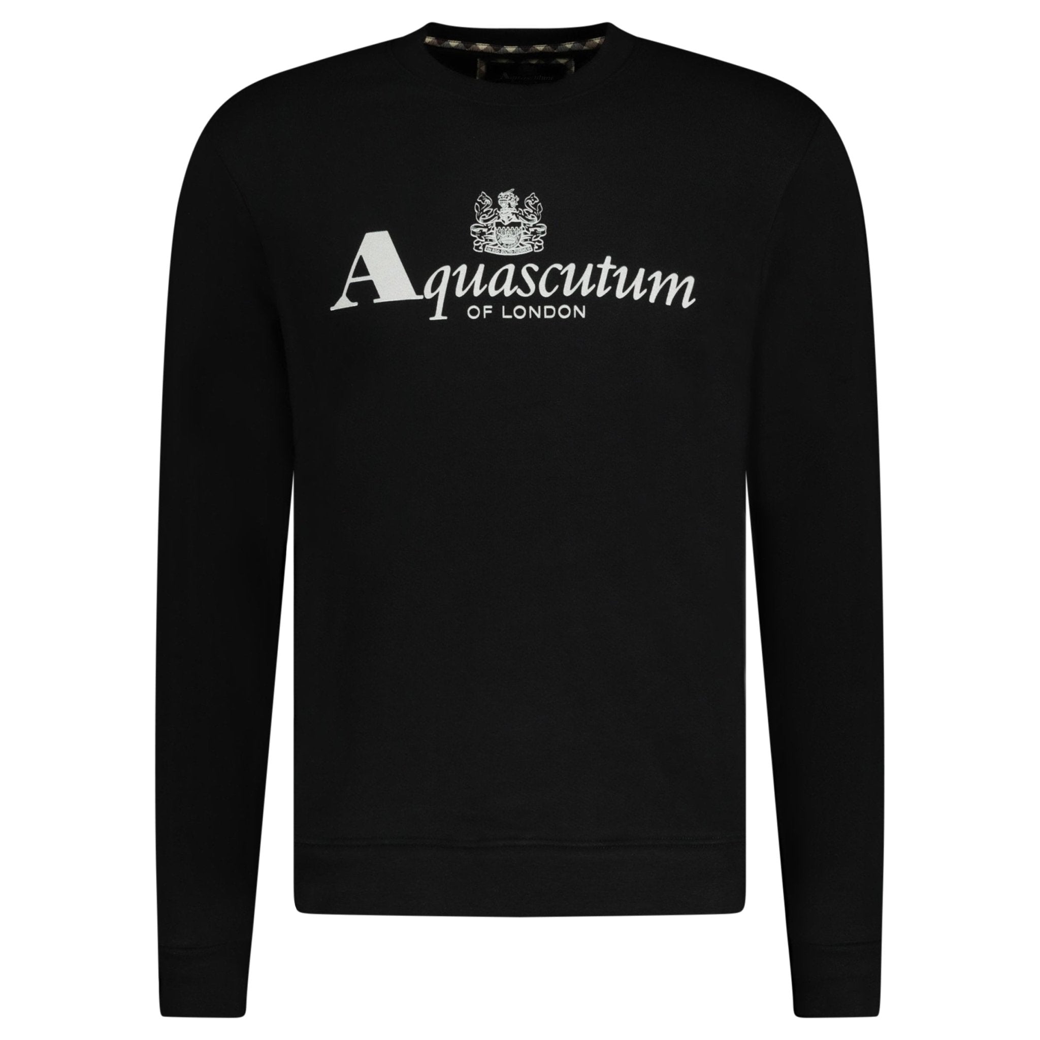 Aquascutum Classic Logo Sweatshirt Black Outlet Sale Always