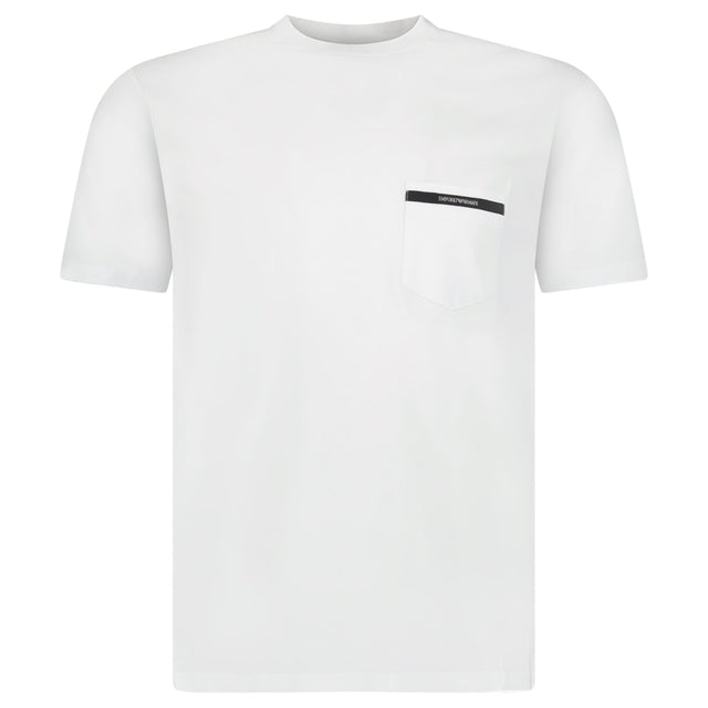 Armani Chest Pocket T-Shirt in White - Boinclo - Outlet Sale Under Retail
