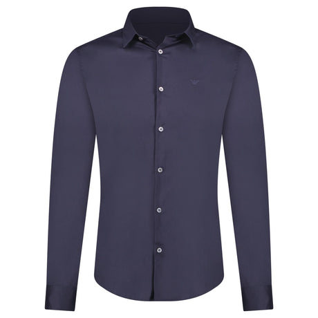 Armani Jeans Button - Up Long Sleeve Shirt Navy - Boinclo - Outlet Sale Under Retail