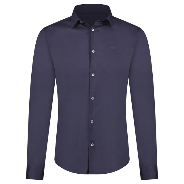 Armani Jeans Button - Up Long Sleeve Shirt Navy - Boinclo - Outlet Sale Under Retail