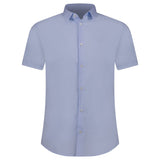 Armani Jeans Button - Up Short Sleeve Shirt Light Blue - Boinclo - Outlet Sale Under Retail