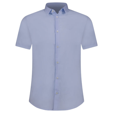 Armani Jeans Button - Up Short Sleeve Shirt Light Blue - Boinclo - Outlet Sale Under Retail