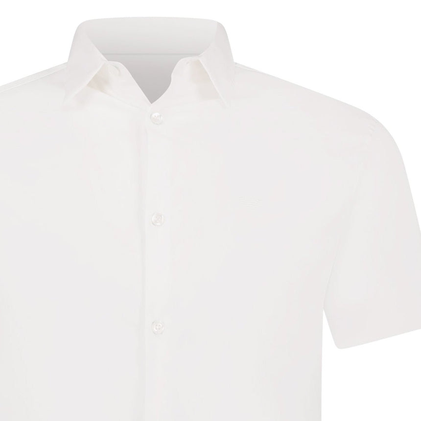 Armani Jeans Button - Up Short Sleeve Shirt White - Boinclo - Outlet Sale Under Retail