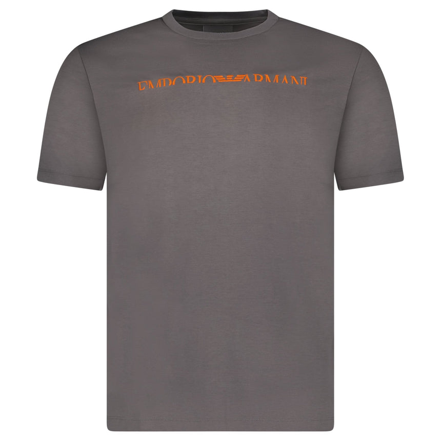 Armani Logo Print T-Shirt in Grey - Boinclo - Outlet Sale Under Retail