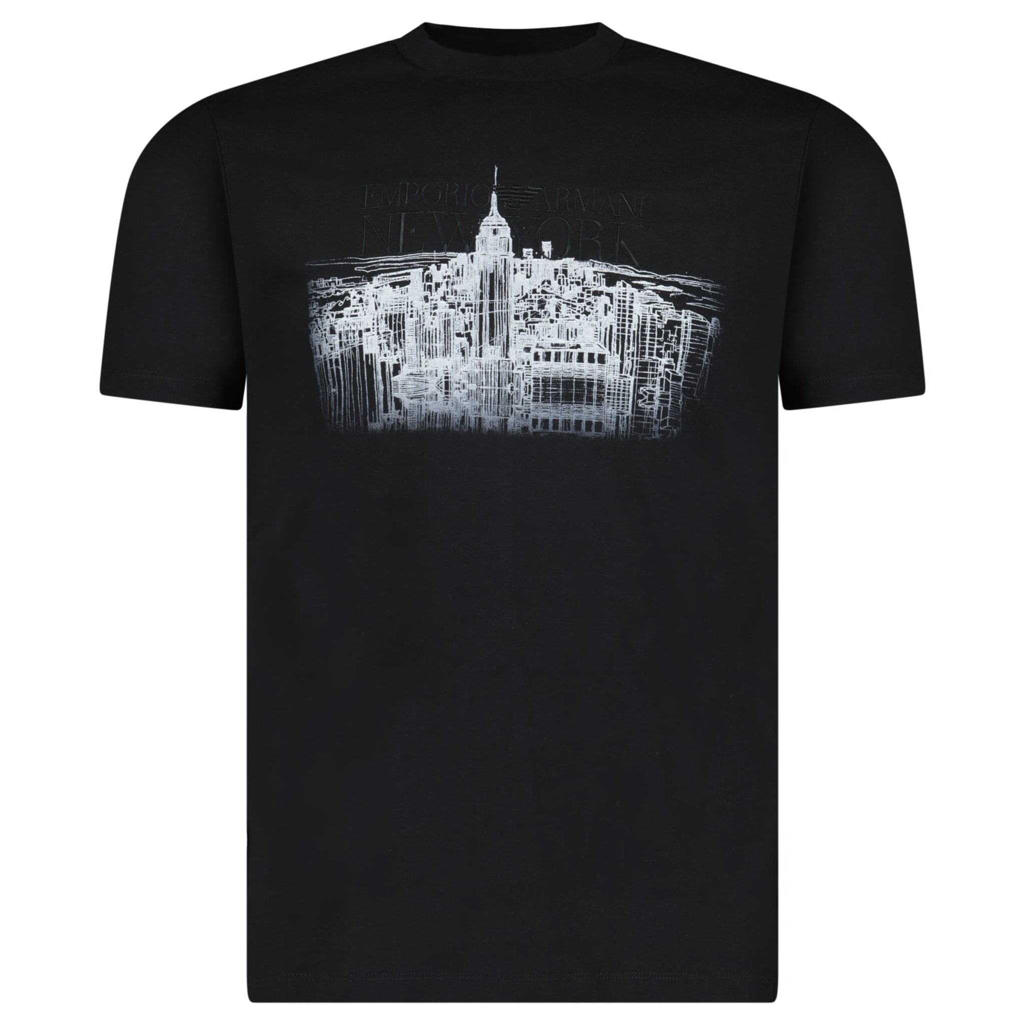 Color variation of Armani New York Skyline Graphic T-Shirt in Black