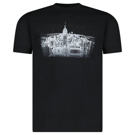 Armani New York Skyline Graphic T-Shirt in Black - Boinclo - Outlet Sale Under Retail
