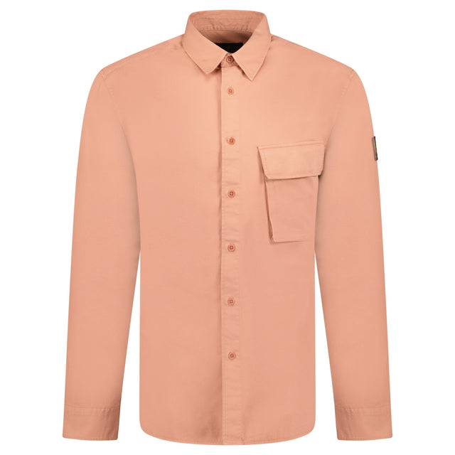 Belstaff Button - Up Overshirt Jacket Rust Pink - Boinclo ltd - Outlet Sale Under Retail