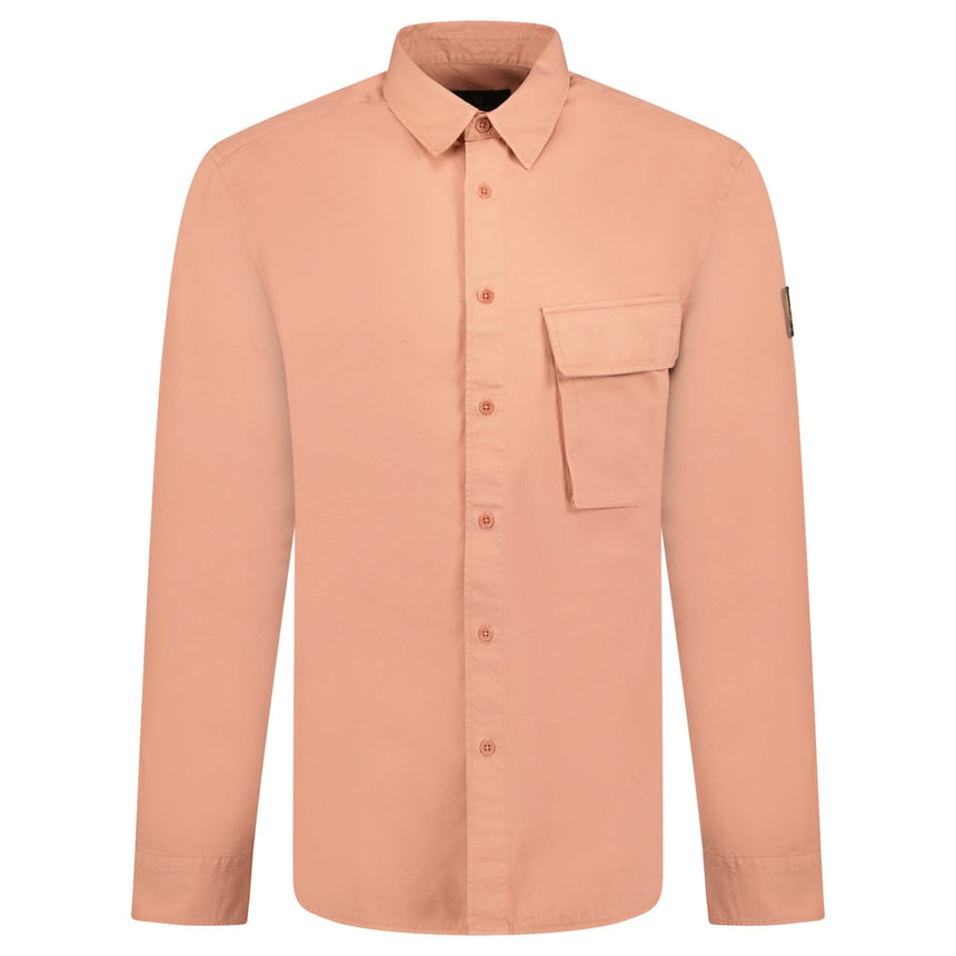 Belstaff Button - Up Overshirt Jacket Rust Pink - Boinclo ltd - Outlet Sale Under Retail