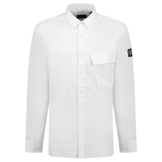 Belstaff Button - Up Overshirt Jacket White - Boinclo ltd - Outlet Sale Under Retail