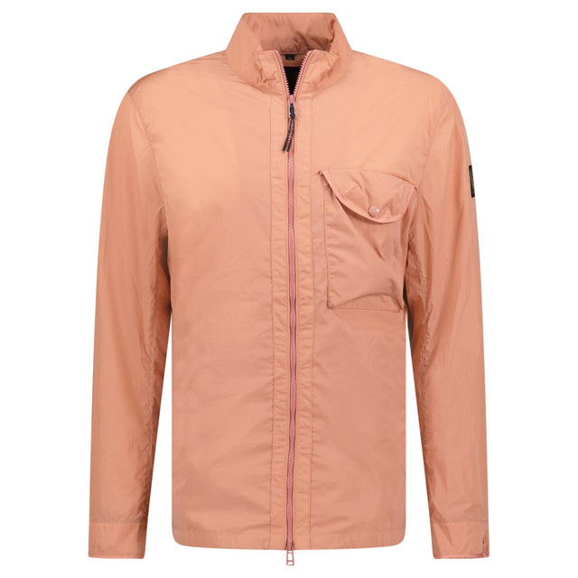 Belstaff Quarter Overshirt Shimmer Shell Jacket Rust Pink - Boinclo ltd - Outlet Sale Under Retail