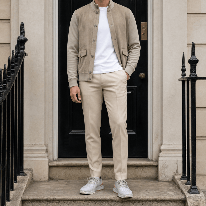 Berwich Komodo 'The Travel Fit' Trousers in Beige - Boinclo - Outlet Sale Under Retail
