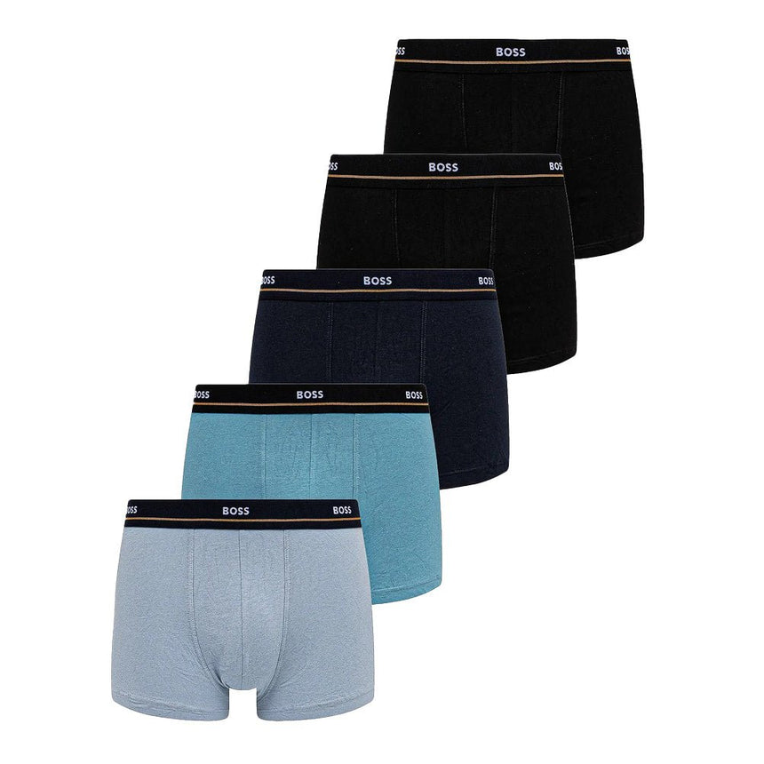 Boss 5 Pack Cotton Stretch Trunks Black - Boinclo - Outlet Sale Under Retail