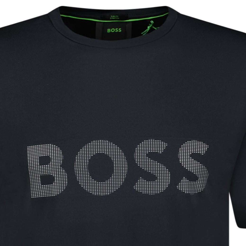 Hugo Boss Active Logo Print T Shirt Black Outlet Sale Always Under Retail Boinclo