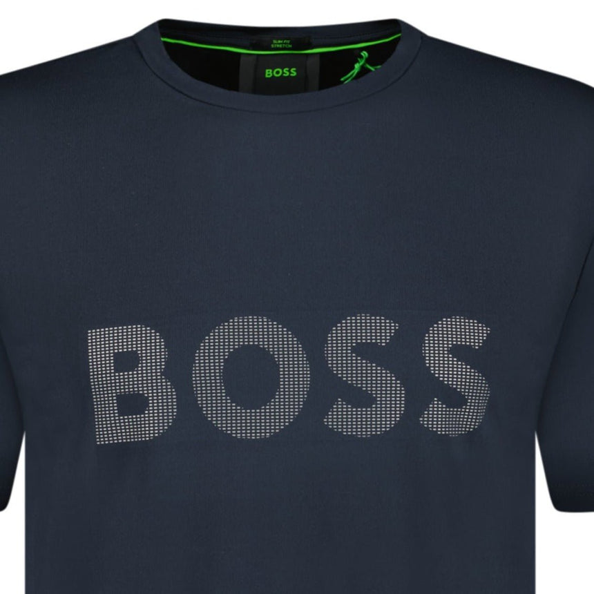 Hugo Boss Active Logo-Print T-Shirt Navy Outlet Sale Always