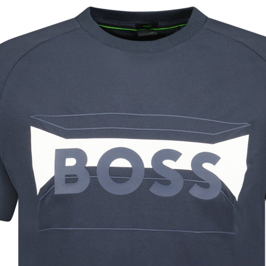 BOSS Artwork Logo T - Shirt Navy - Boinclo ltd - Outlet Sale Under Retail