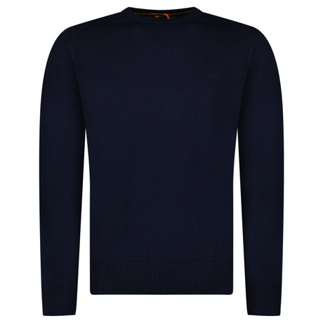 Boss Avac Crew Neck Knit Jumper in Navy - Boinclo - Outlet Sale Under Retail