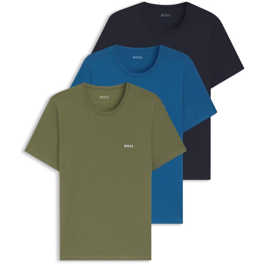 Boss Classic 3 Pack T-Shirt Green/Blue/ Navy - Boinclo - Outlet Sale Under Retail