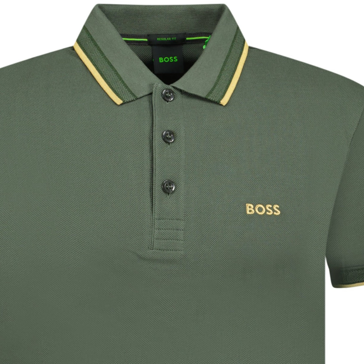 Boss khaki polo best sale