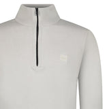 Boss Kanobix Cotton/Cashmere Half Zip Jumper Grey - Boinclo - Outlet Sale Under Retail