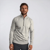 Boss Kanobix Cotton/Cashmere Half Zip Jumper Grey - Boinclo - Outlet Sale Under Retail