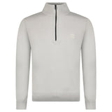 Boss Kanobix Cotton/Cashmere Half Zip Jumper Grey - Boinclo - Outlet Sale Under Retail