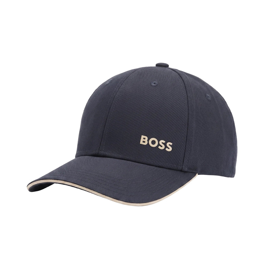 Boss Logo Embossed Cap Dark Blue & Beige - Boinclo - Outlet Sale Under Retail