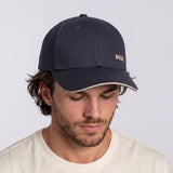 Boss Logo Embossed Cap Dark Blue & Beige - Boinclo - Outlet Sale Under Retail