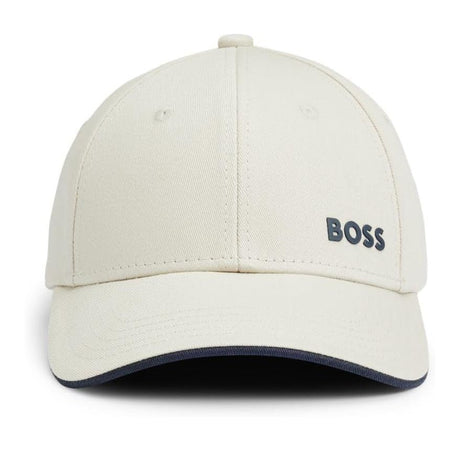 Boss Logo Embossed Cap Open White - Boinclo - Outlet Sale Under Retail