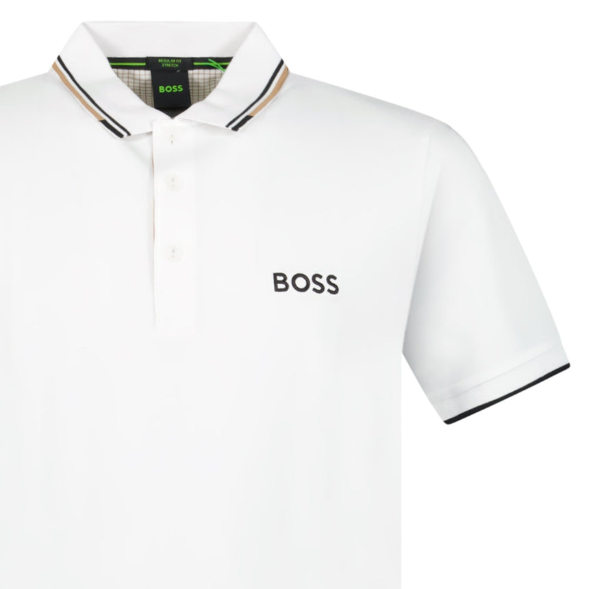 Boss Paddy Pro Golf Polo Shirt in White - Boinclo - Outlet Sale Under Retail