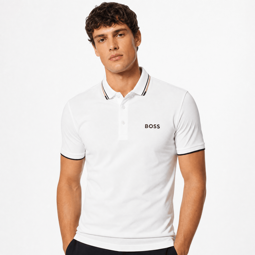 Boss Paddy Pro Golf Polo Shirt in White - Boinclo - Outlet Sale Under Retail