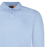 Boss Passerby Long Sleeve Polo Shirt in Open Blue - Boinclo - Outlet Sale Under Retail
