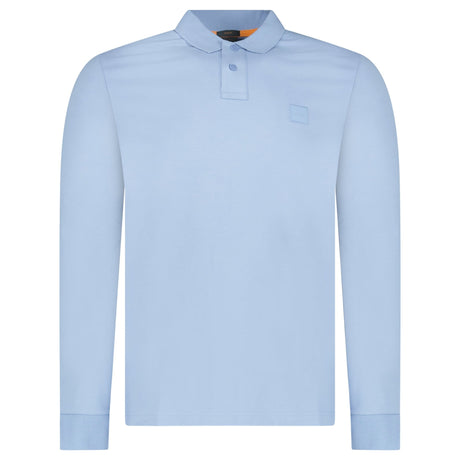Boss Passerby Long Sleeve Polo Shirt in Open Blue - Boinclo - Outlet Sale Under Retail